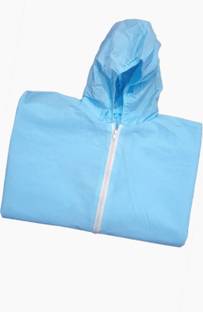 ONLAND PPE KIT with full body cover all (60 GSM) , Head cover , Gloves , safety Goggles, 3 Ply face mask, (1 Items in the set) Safety Jacket