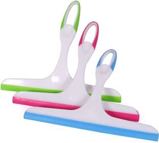 Lipizin Non-Slip Hand-Held Wiper for Cleaning Window Glass, Tiles, Kitchen Table Platform, Car Auto Windshield (Multicolour) - Pack of 3 Wet & Dry Mop