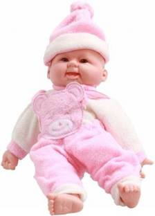 mayank & company Happy Baby Musical and Laughing Boy Doll, Touch Sensors Pink, White