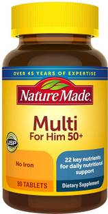 Nature Made Multi For Him 50 Plus No Iron - 90 Tablets