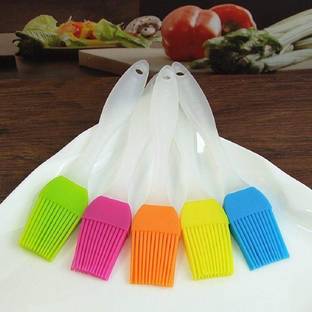 WHITEIBIS 5 pcs- Silicone Oil Brush Silicon Flat Pastry Brush