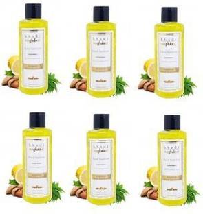 KHADI MEGHDOOT  with 65% Alcohol for protection against germs - 210 ml pack of 6 Hand Sanitizer Bottle