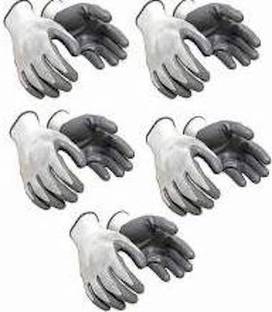 Tools Centre MEDIUM SIZE SHOCKPRROF NYLON RUBBER CUT RESISTANCE SAFETY HAND GLOVES ( 5 PAIR ) Non-magnetic Engineer's Precision Level