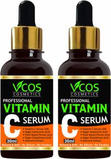 Vcos Cosmetics Vitamin C 20% Acid, Acid Vegan Glutathione Acid Fairness