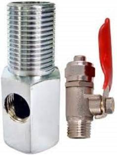 MAGGZOO RO Pipe Inlet Valve and SS Coupling RO Main LINE Input Steel Inlet Valve Connector RO Water Filter Purifier 3/8 Size (D.V.Set) Hose Connector