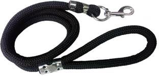 Rvpaws Stylish Black Plain Dog Rope Leash -15 MM- Medium 152 cm Dog Cord Leash