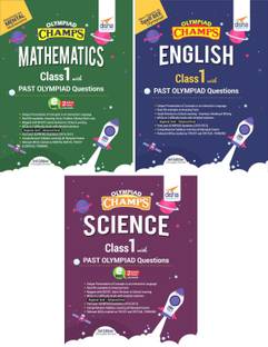 Olympiad Champs Science, Mathematics, English Class 1 with Past Questions