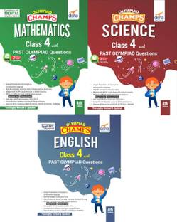 Olympiad Champs Science, Mathematics, English Class 4 with Past Questions