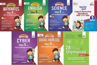 Olympiad Champs Science, Mathematics, English, Logical Reasoning, Cyber & Gk Class 5 with 28 Mock Tests