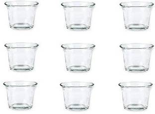 Green Plant indoor Holder1011 Glass 9 - Cup Candle Holder