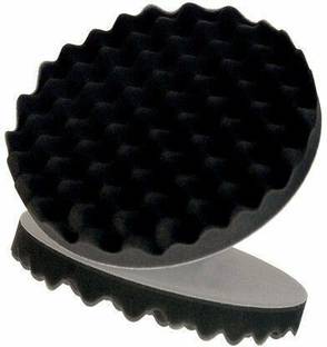 Mass Pro Wave Sponge Velcro Pad Black Foam For Polishing, Wax Etc. Vehicle Polisher