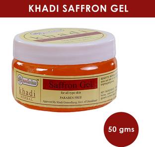Khadi Rishikesh Herbal Saffron Gel ,minimizeg signs of ageing, get rid of acne & tone to skin remove tan,help in skin brighting & glowing(150 g)