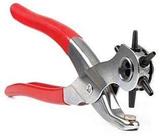 Drunna Metal Punch Plier Repair Tool | Multipurpose Revolving Hole Punch Hand Tool, 6 Sizes Hole Plier Combination Snap Ring Plier