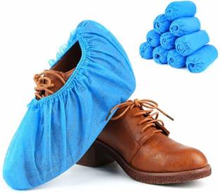 Fav Nest Disposable Shoe Cover/ Blue Boots Shoe Cover, Toes Shoe Cover, High Ankle Shoe Cover, Personal Protection Equipment Shoe Cover100 (Pack of 100 Pair) PP (Polypropylene) Blue High Ankle Shoe Cover, Flat Shoe Cover, Boots Shoe Cover, High Heeled Shoe Cover, Toes Shoe Cover