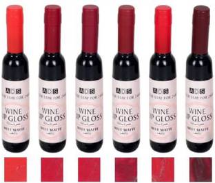 ads Waterproof liquid multicolor lip gloss set of 6 (8 ml, Multicolor)