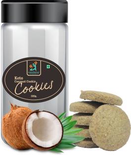 LEANBEING Keto cookie Coconut (500grams) | Ultra low carb | Keto friendly Snack | Gluten free | Zero sugar Cookies Biscuit