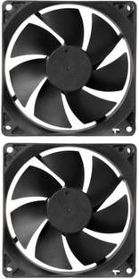 Mexico Pack of 2 Cabinet Fan 3.5-Inch Square 12 V DC CPU Cooling fan 2 Fan Cooling Pad