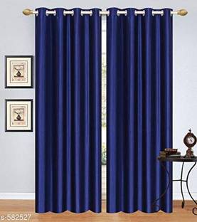 Rudra Hub 153 cm (5 ft) Polyester Window Curtain (Pack Of 2)
