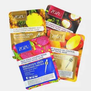 ZOZU Korean Face sheet mask Fresh Fruit for Instant Glow