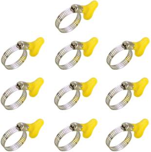 HOKiPO Adjustable Stainless Steel Hose Clamp, 0.75 inch, Pack of 10 Garden Tool Kit