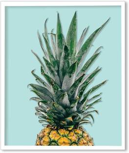 Painting Mantra Pineapple Theme Framed Canvas Art Print, Painting -11x13 inchs Canvas 13 inch x 11 inch Painting