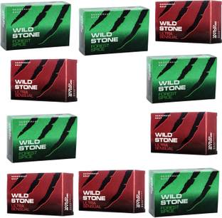 Wild Stone 5 forest spice & 5 ultra sensual soap combo (75 g each)