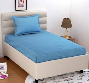 Divine Homes Microfiber Single Flat 150 TC Solid Bedsheet