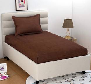 Divine Homes Microfiber Single Flat 150 TC Solid Bedsheet
