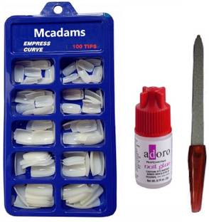 McAdams High Quality Curve Artificial Nails With Double sided Nail Filer