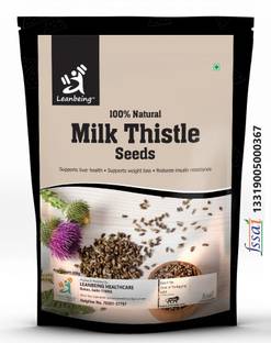 LEANBEING Milk Thistle seeds 200gm - Silybum marianum for Boosting Liver Health and Lowering Cholesterol ,Rich in Antioxidants, Natural Herb, Aids Digestion, Mixed Seeds, Lotus Seeds(Makhana)