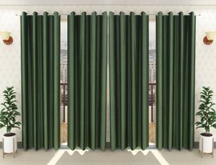 Loof Klapper 214 cm (7 ft) Door Polyester Semi Transparent Curtain (Pack Of 4)