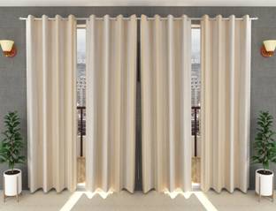 Loof Klapper 274 cm (9 ft) Long Door Polyester Semi Transparent Curtain (Pack Of 4)