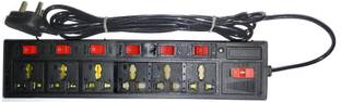 UNI Socket Extension board | 6 Amp| Fuse | Individual switches 6 Socket Extension Boards (Black) 6  Socket Extension Boards