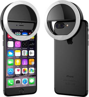 DAUMI Portable LED Ring Selfie Light with 3 Level of Brightness for Photography Flash