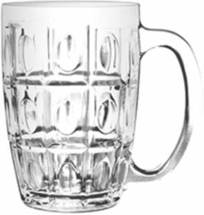 KARN Indian Style MultiPurpose Mug, Beer Mug, Juice Mug , Clear Texture ( Set of 1 ) Glass Set Beer Glass
