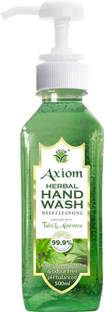 AXIOM Herbal Hand Wash 500ml enriched with Aloevera & Tulsi(Table top dispenser)- Pack of 2 Hand Wash Pump Dispenser