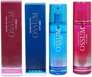 OSSUM ROMANCE BODY PERFUME MIST 115 ML + PLEASURE BODY PERFUME MIST 115 ML Deodorant Spray  -  For Men & Women