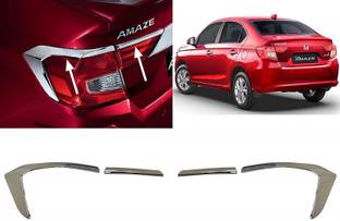 CARMART Tail Light Chrome Garnish Imported AMAZE 2018 onwards Chrome Honda Amaze Rear Garnish