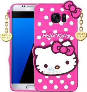 SUNSHINE Back Cover for Samsung Galaxy S6 Edge - Hello Kitty Case | 3D Cute Doll | Soft Girl Back Cover with Pendant