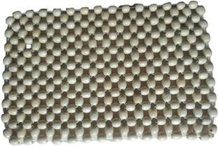 Q1 Beads Vantilated Wooden Beads Laptop Cooling pad/Heat Insulation Pad for All Brands Laptop,Square 40x25 cm (Standard,Maroon) Cooling Pad