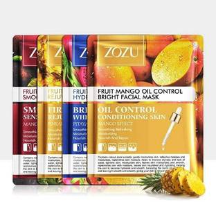 ZOZU Face sheet mask koean Fresh Fruit mask for insta glow and flawless skin naturally (JJERRY)