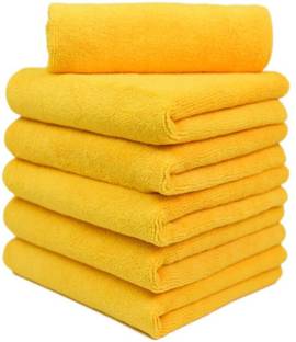 Sheen Shine Microfibre Cleaning Cloth Yellow pack of 6 Multicolor Cloth Napkins