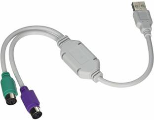 Mak World USB to Dual PS2 Adaptor for Keyboard & Mouse USB Adapter