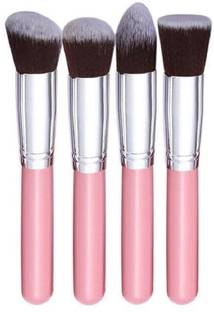 angelie 4 Pcs Synthetic Kabuki Flat Foundation Brush Makeup Brushes