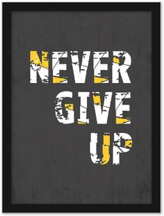 Motivational Quote Poster with Frame for Office Wall School Entrepreneur students Classroom and Home Decoration | Inspirational Quotes Posters for Gifting | Framed Wall Art for Living Room study room bed room | Motivational Wall Poster with Glass Frame Yellow and Grey Color Paper Print