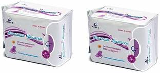 AIRIZ Active Oxygen Negative Ions 100% Organic Cotton Day Use pads (Pack of 2) Sanitary Pad