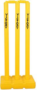 VICTORY Cricket Stump Set Plastic # 3 Wicket Set, 1 Stand, 2 Bails