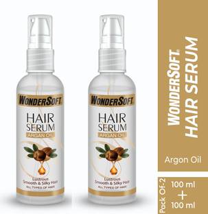Wondersoft ET Professional Hair Serum with Argan oil For Smooth And Silky Hair (Pack of - 2 ) (200 ml)