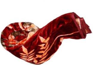 GKM Floral Double Mink Blanket for  Heavy Winter