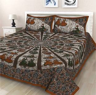 BADGUJAR Cotton Double Bed Cover